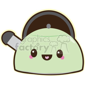 cartoon cute character funny kettle tea+pot