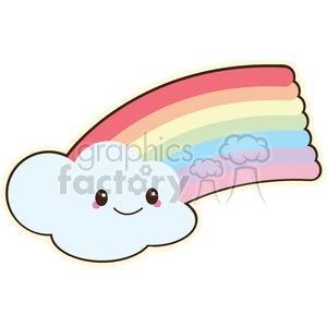 cartoon cute character funny rainbow rainbows weather spring summer