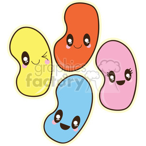 Jelly Beans cartoon character illustration clipart.