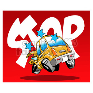 clipart - car accident stop illustration.