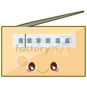 Radio cartoon character vector image clipart. Commercial use image # 394887
