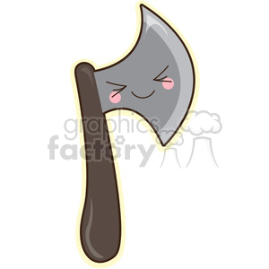 Axe cartoon character vector clip art image clipart. Commercial use image # 395053
