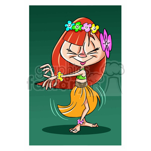 cartoon funny silly comics character mascot mascots hula dancer belly dance girl women lady dancing hawaii