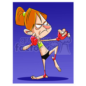 cartoon funny silly comics character mascot mascots mma mix martial+arts karate training women female lady