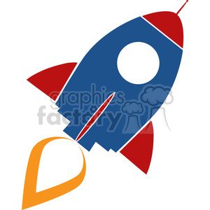 8310 Royalty Free RF Clipart Illustration Red Retro Rocket Ship Concept Vector Illustration background. Royalty-free background # 397008