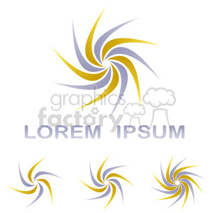 logo template curved 008 clipart. Royalty-free image # 397247