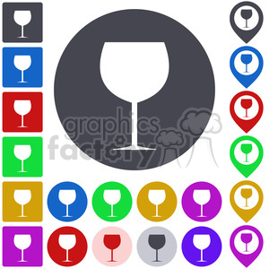 wine glass icon pack clipart. Commercial use image # 397307