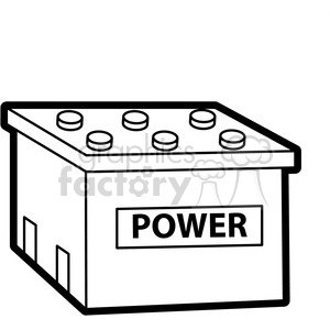 black white power cell battery illustration graphic