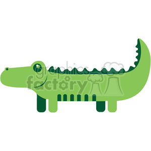 Green Gator vector image RF clip art clipart. Commercial use image # 398461