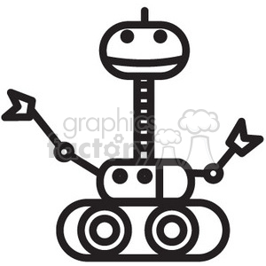 robot space rover vector icon clipart.