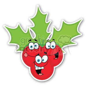 christmas berries sticker clipart. Royalty-free image # 400352