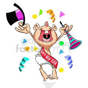 baby new year vector art clipart. Commercial use image # 400546