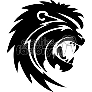 lion head roaring svg cut file clipart. Commercial use image # 402282