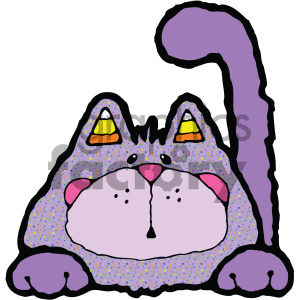 cartoon purple cat clipart. Royalty-free image # 404809