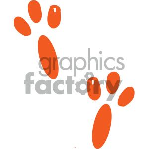 cartoon animals vector PR paw+prints paws