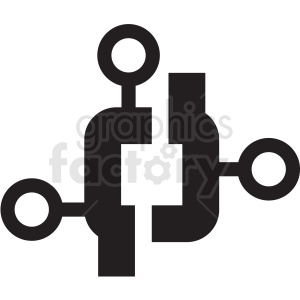distributed computing tech icon clipart.