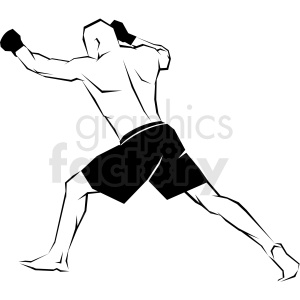 mma fighter jab punch vector art clipart. Commercial use icon # 406202