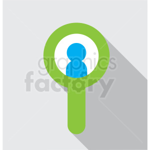 clipart - people search with square background icon clip art.