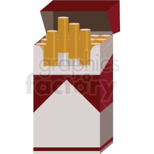 pack of cigarettes vector flat icon clipart with no background .