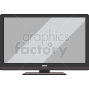 flat screen tv vector flat icon clipart with no background clipart. Royalty-free icon # 406768
