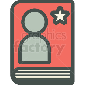 business contacts vector icon clipart.