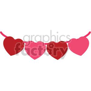 clipart - heart banner for valentines no background.