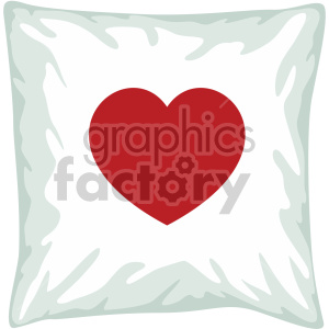 throw pillow with heart for valentines clipart.