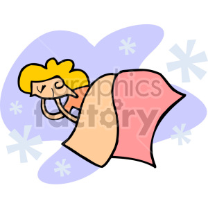 clipart - girl taking a nap.