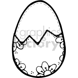 easter egg 013 bw clipart. Commercial use image # 407860