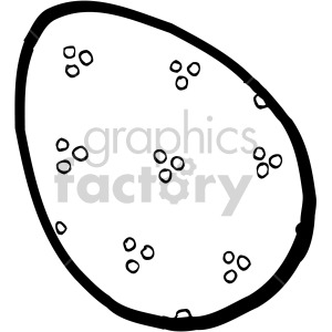 easter egg 010 bw clipart. Commercial use image # 407876