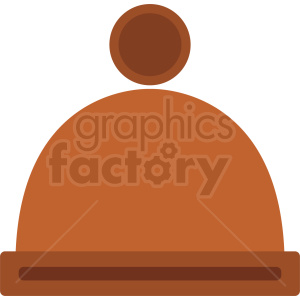 clipart - brown beanie winter hat icon.