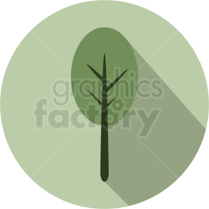 vector tree design on circle background clipart.