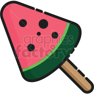 clipart - watermelon popsicle icon.