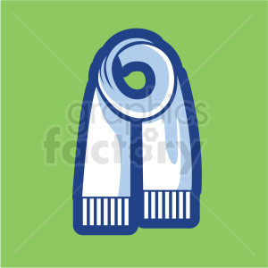 clipart - scarf vector icon on green background.