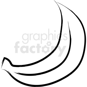 clipart - cartoon banana drawing vector icon.