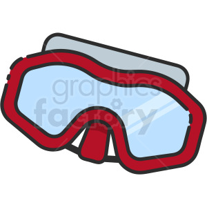 clipart - swimming goggles vector clipart.