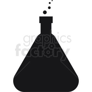 science beaker silhouette clipart no background .