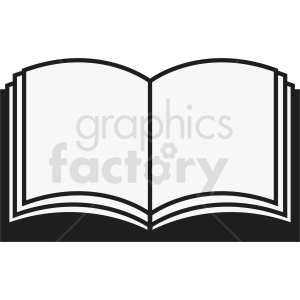 black and white vector book clipart clipart. Commercial use image # 410363