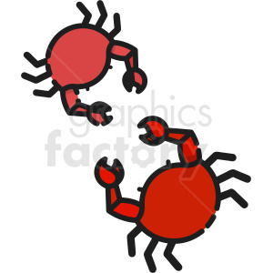 Crabs vector clipart .
