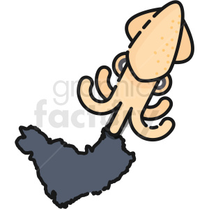 Squid vector clipart icon clipart. Royalty-free image # 411226
