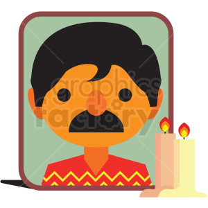 day of the dead photo vector clipart .