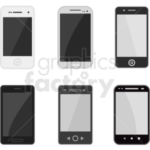 clipart - mobile phones vector bundle.