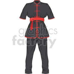 karate outfit vector graphic clipart.