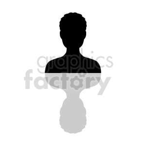 silhouette of African American womans head clipart