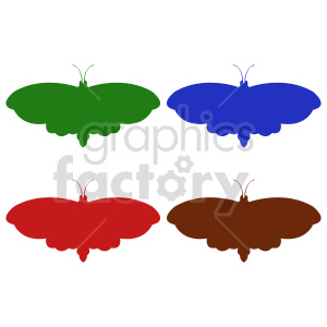 butterfly silhouette vector clipart 07 .