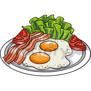 bacon eggs vector clipart clipart. Royalty-free image # 416133
