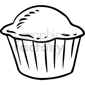 clipart - black and white cupcake clipart.