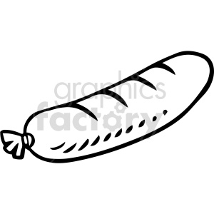 clipart - black and white sausage vector clipart.
