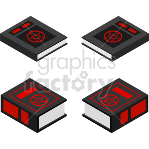 satan worship book vector graphic bundle clipart.