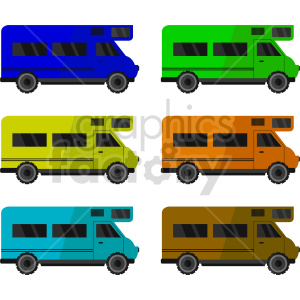 camper bus vector graphic bundle clipart. Commercial use image # 417024